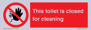 This toilet is closed for cleaning